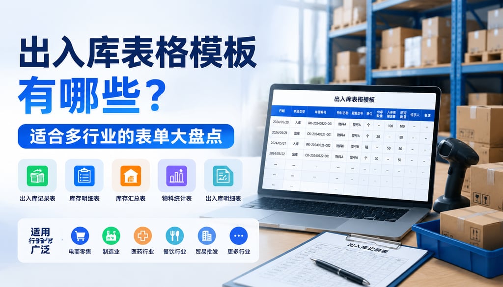 出入库表格模板有哪些？适合多行业的表单大盘点