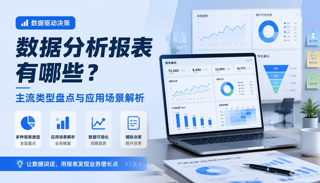 数据分析报表有哪些？主流类型盘点与应用场景解析