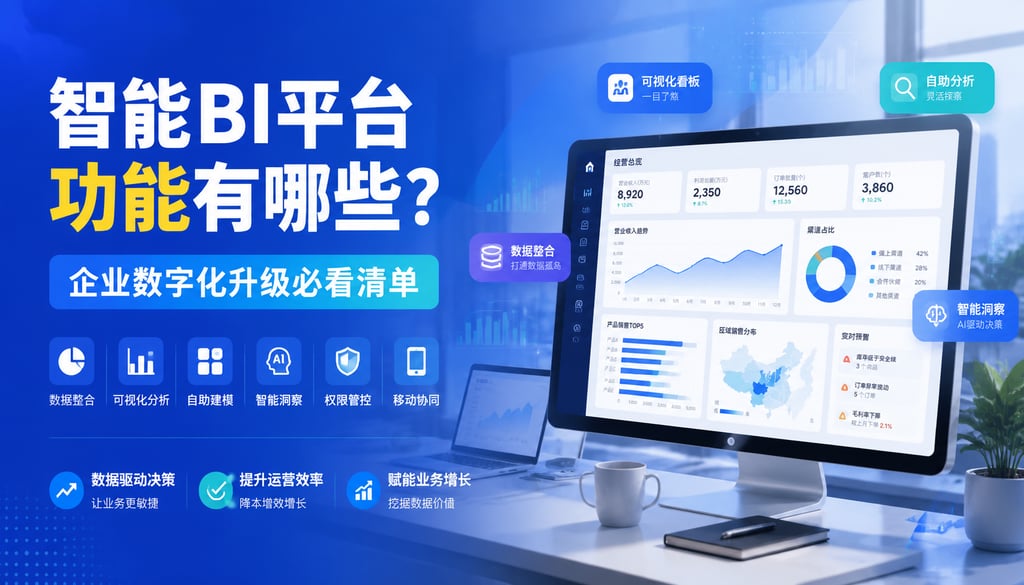 智能BI平台功能有哪些？企业数字化升级必看清单
