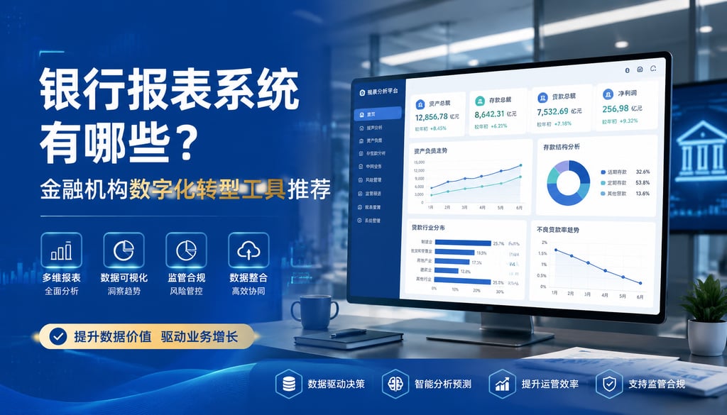 银行报表系统有哪些？金融机构数字化转型工具推荐