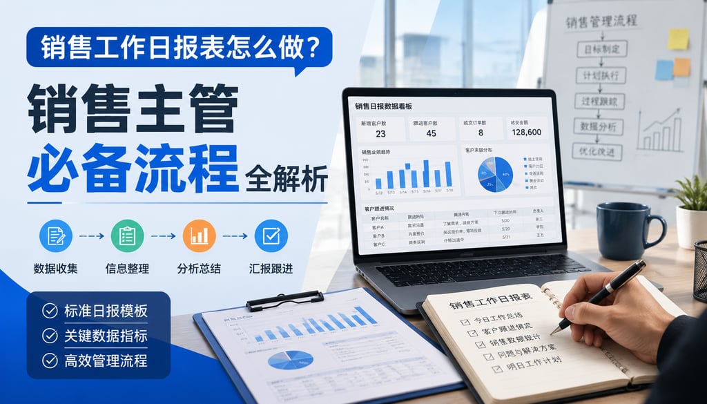销售工作日报表怎么做？销售主管必备流程全解析
