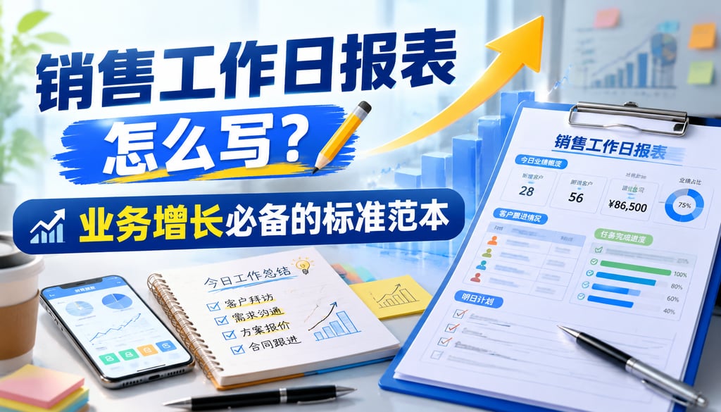 销售工作日报表怎么写？业务增长必备的标准范本