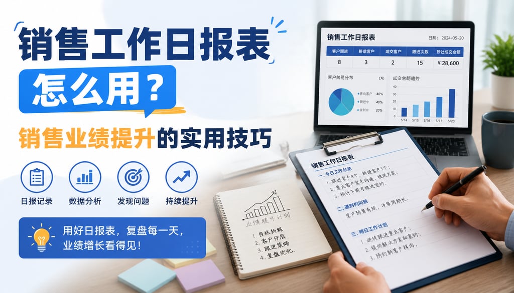 销售工作日报表怎么用？销售业绩提升的实用技巧