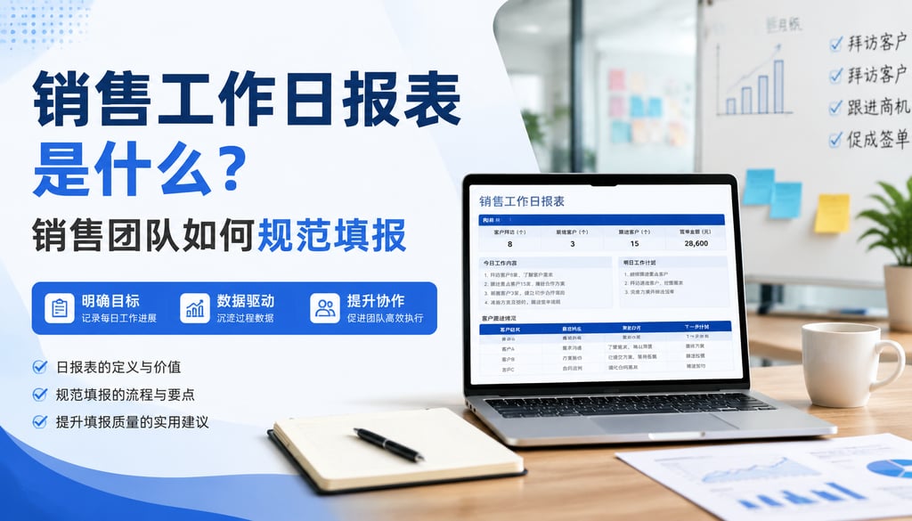销售工作日报表是什么？销售团队如何规范填报