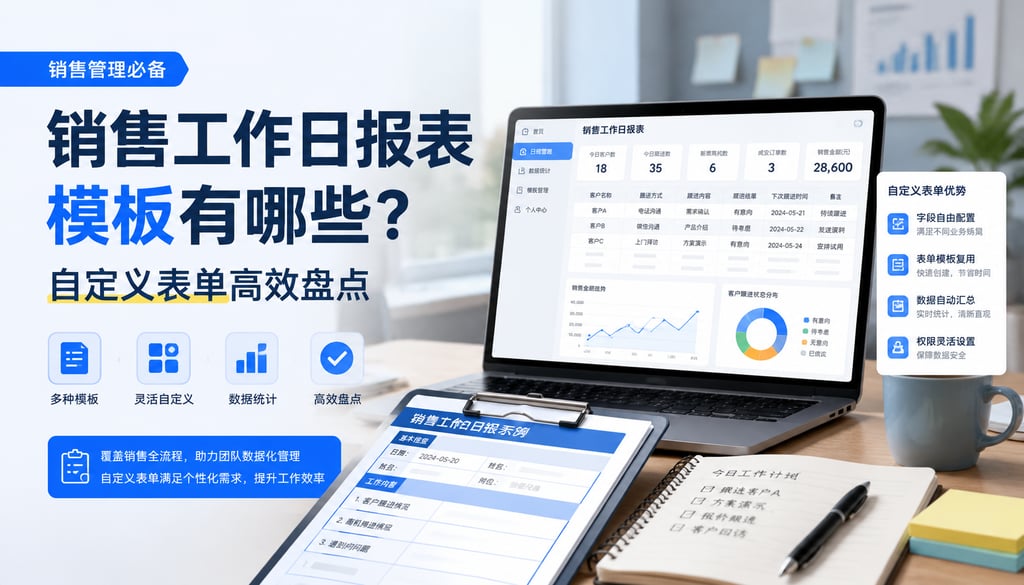销售工作日报表模板有哪些？自定义表单高效盘点