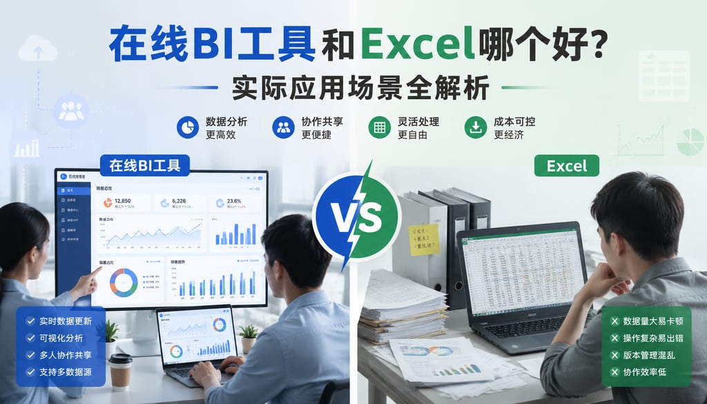 在线BI工具和Excel哪个好？实际应用场景全解析