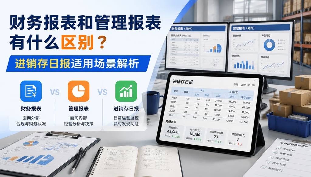 财务报表和管理报表有什么区别？进销存日报适用场景解析