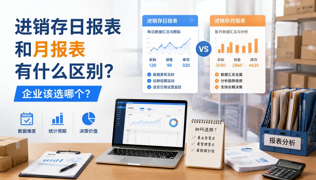 进销存日报表和月报表有什么区别？企业该选哪个