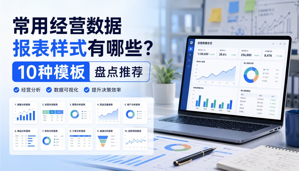 常用经营数据报表样式有哪些？10种模板盘点推荐