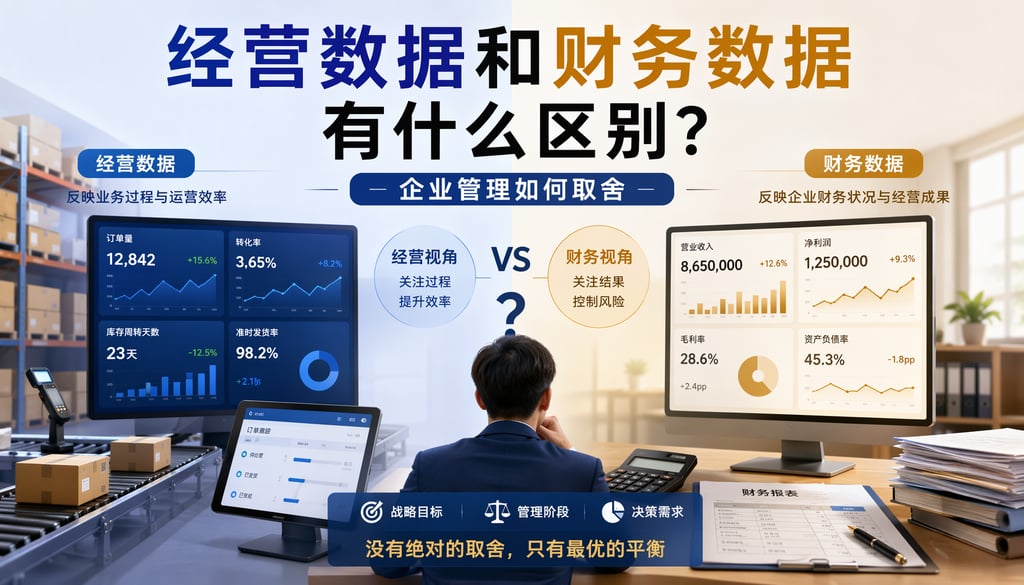 经营数据和财务数据有什么区别？企业管理如何取舍