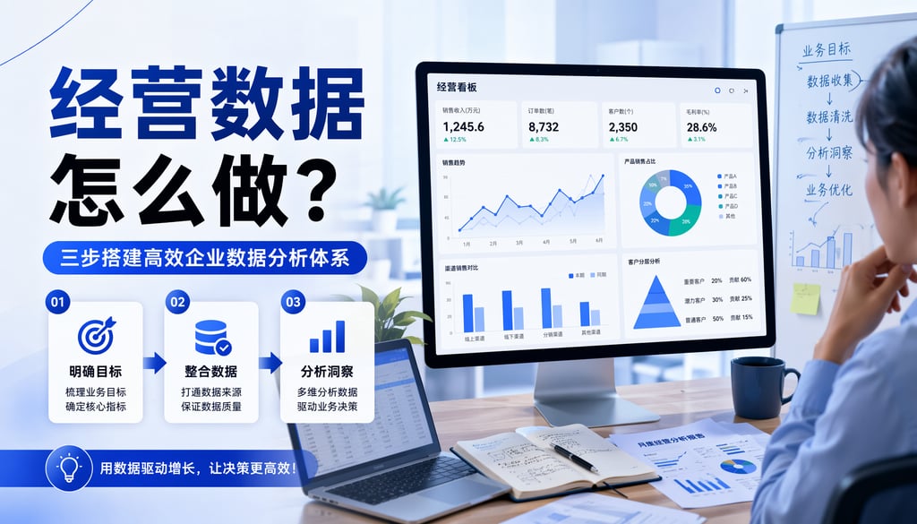 经营数据怎么做？三步搭建高效企业数据分析体系