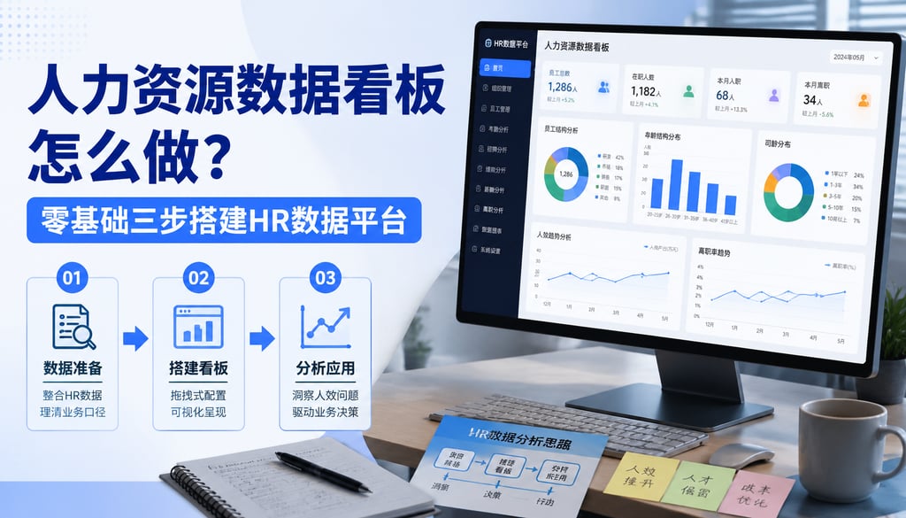 人力资源数据看板怎么做？零基础三步搭建HR数据平台
