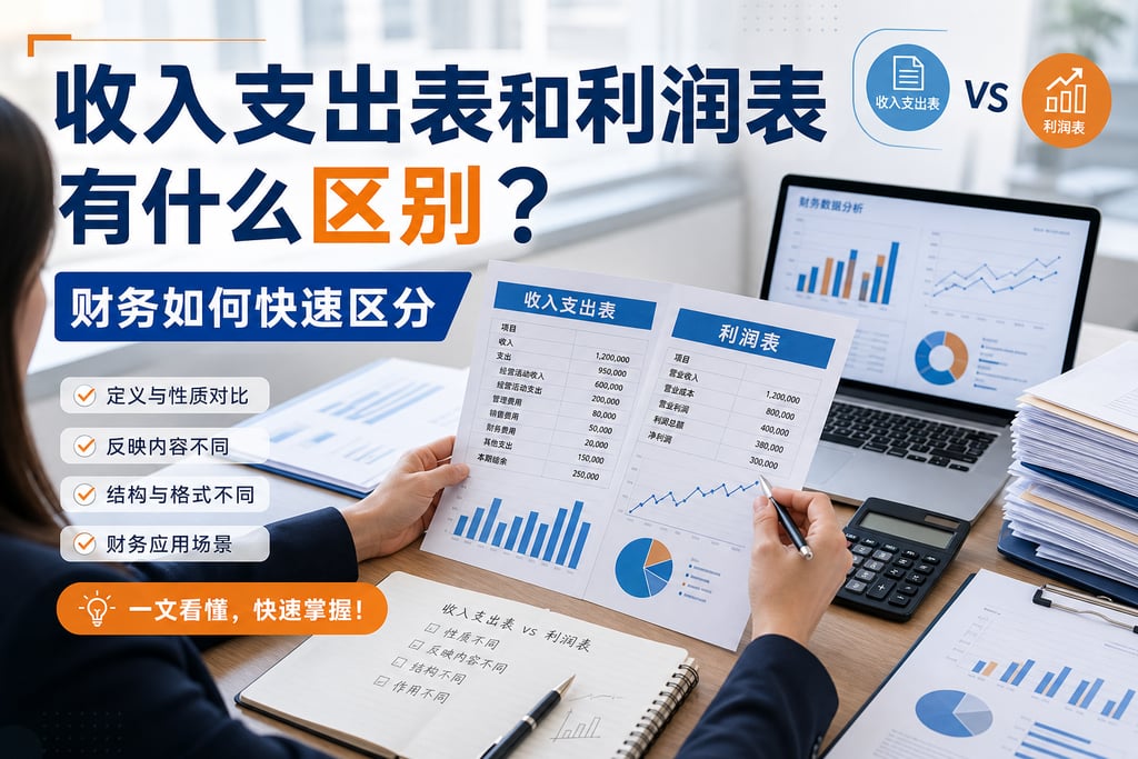 收入支出表和利润表有什么区别？财务如何快速区分