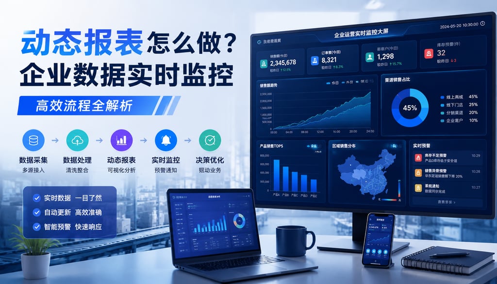 动态报表怎么做？企业数据实时监控的高效流程