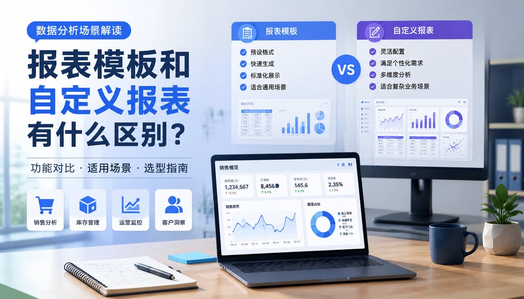 报表模板和自定义报表有什么区别？数据分析场景解读