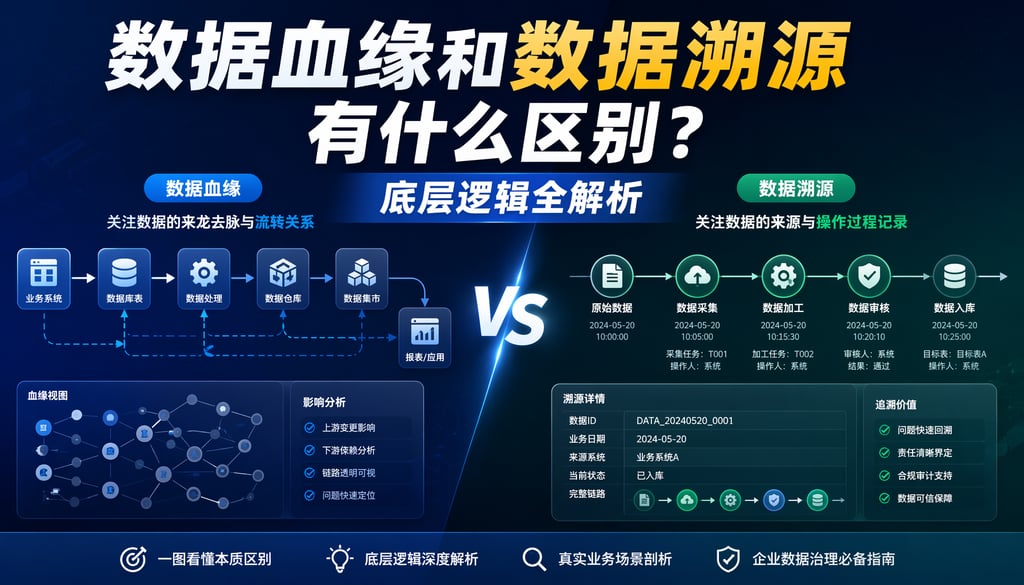 数据血缘和数据溯源有什么区别？底层逻辑全解析