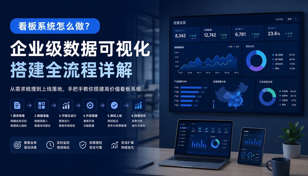 看板系统怎么做？企业级数据可视化搭建全流程详解