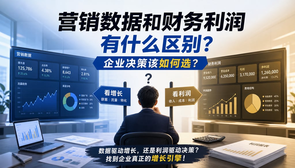 营销数据和财务利润有什么区别？企业决策该如何选
