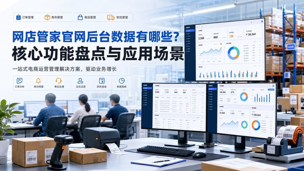 网店管家官网后台数据有哪些？核心功能盘点与应用场景