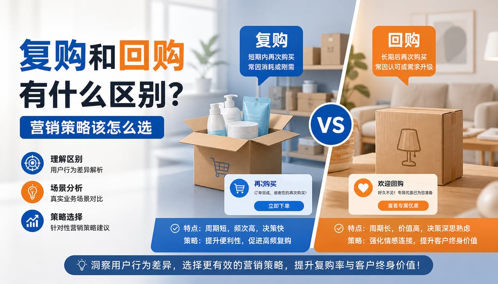 复购和回购有什么区别？营销策略该怎么选