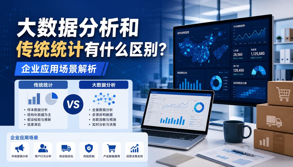 大数据分析和传统统计有什么区别？企业应用场景解析