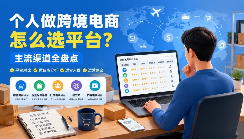 个人做跨境电商怎么选平台？主流渠道全盘点