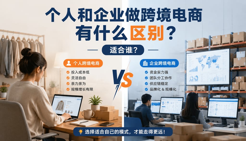 个人和企业做跨境电商有什么区别？适合谁