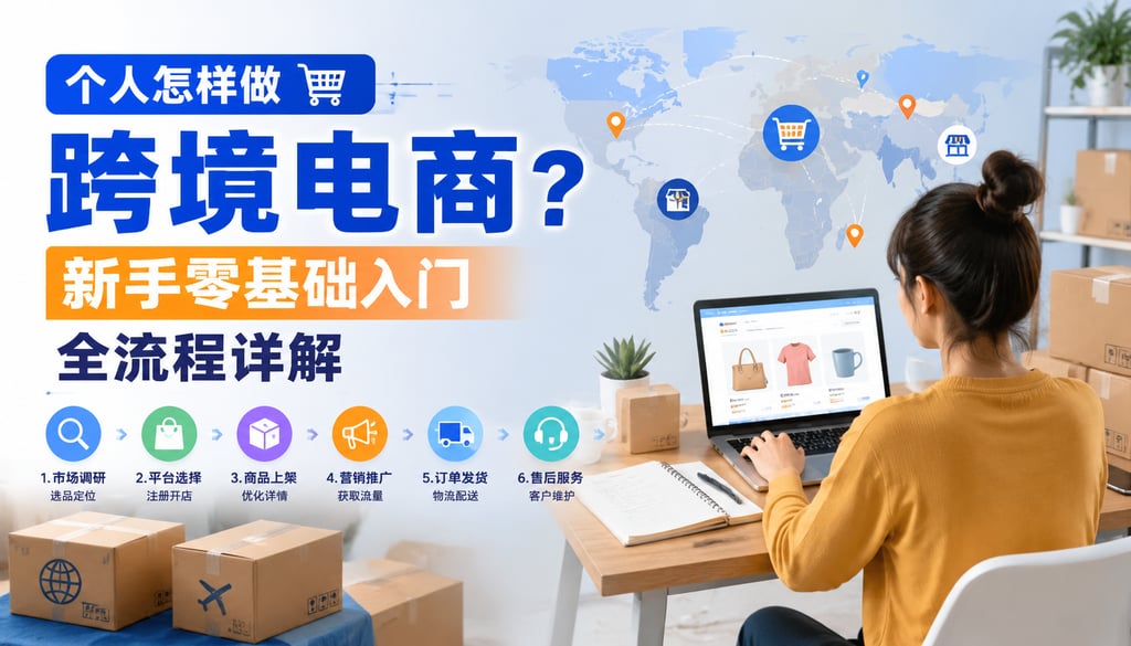 个人怎样做跨境电商？新手零基础入门全流程详解
