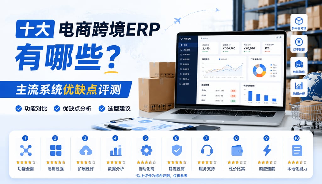 十大电商跨境ERP有哪些？主流系统优缺点评测
