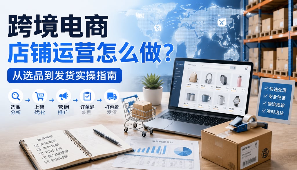 跨境电商店铺运营怎么做？从选品到发货实操指南