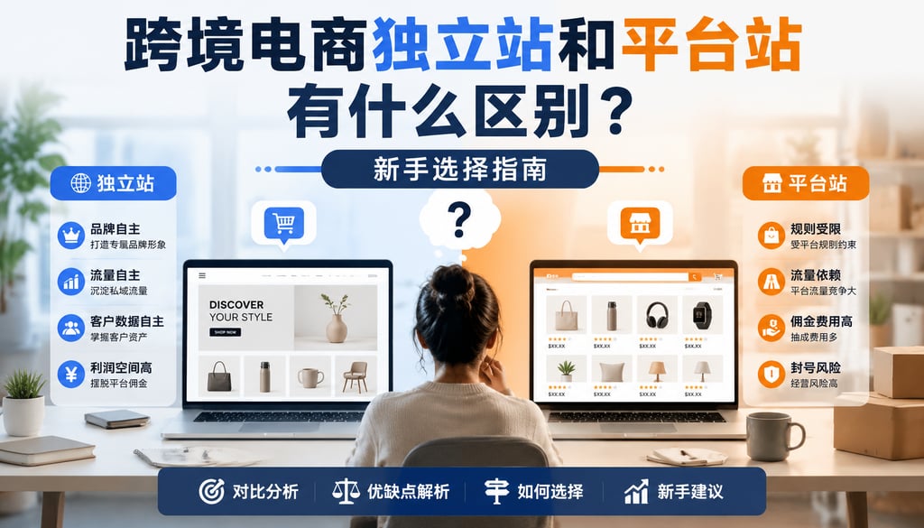 跨境电商独立站和平台站有什么区别？新手选择指南