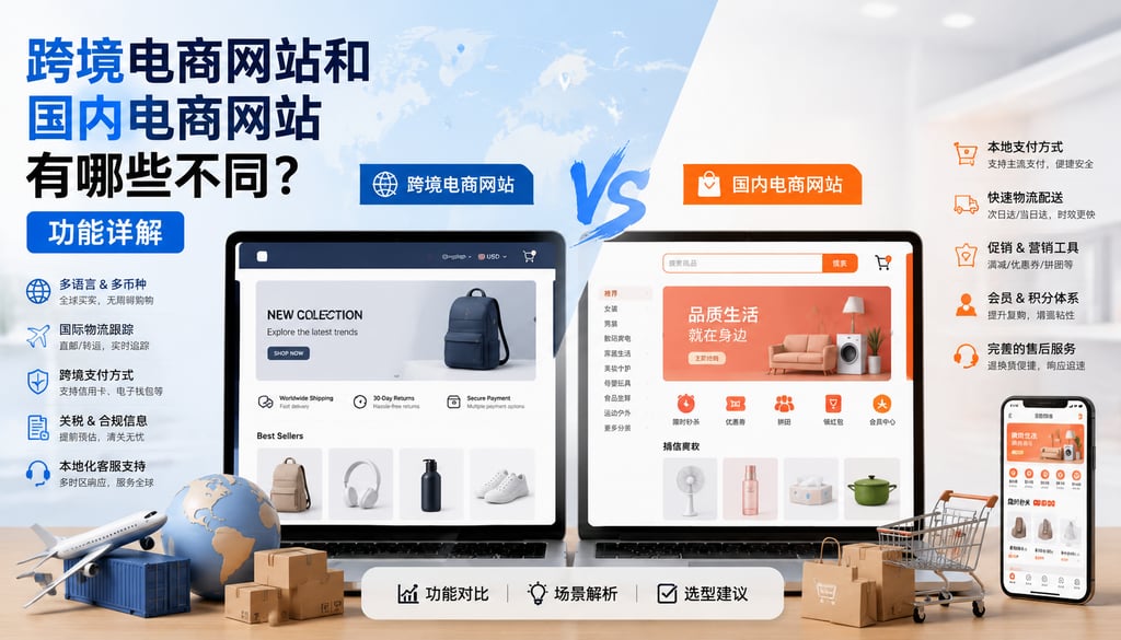 跨境电商网站和国内电商网站有哪些不同？功能详解