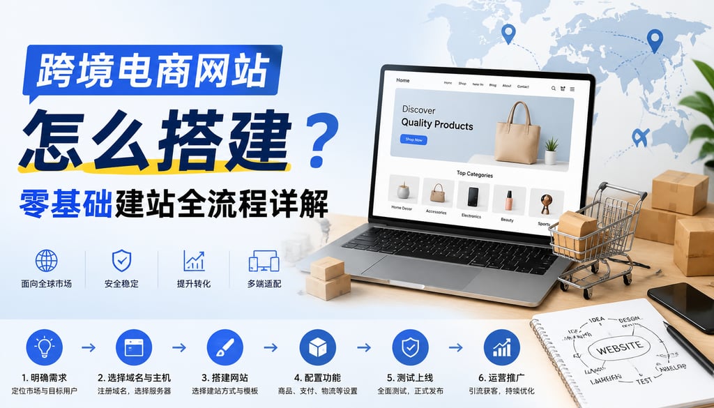 跨境电商网站怎么搭建？零基础建站全流程详解