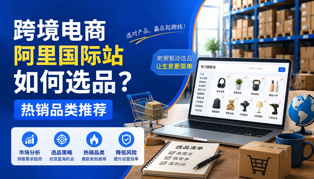 跨境电商阿里国际站如何选品？热销品类推荐