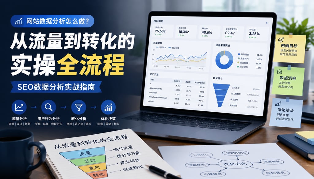 网站数据的分析怎么做？从流量到转化的实操全流程