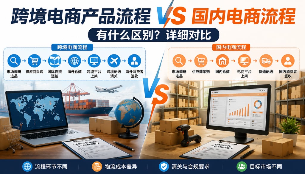 跨境电商产品流程和国内电商流程有什么区别？详细对比