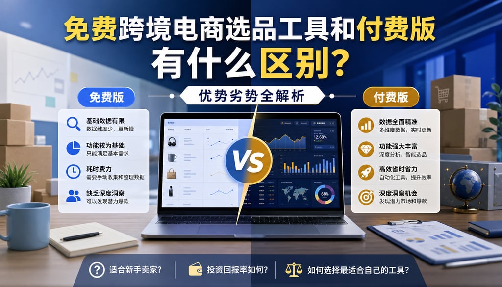 免费跨境电商选品工具和付费版有什么区别？优势劣势全解析