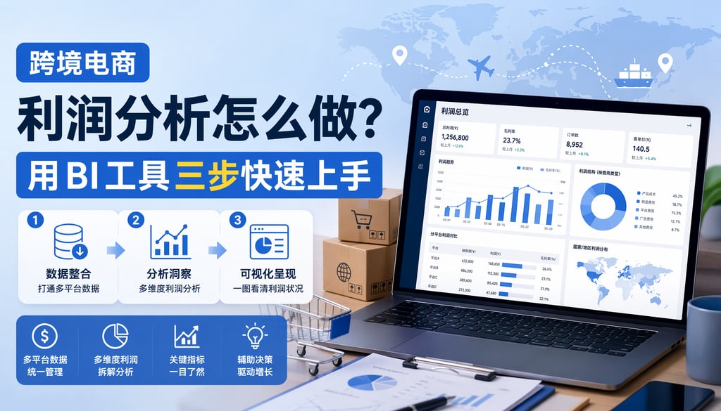 跨境电商利润分析怎么做？用BI工具三步快速上手