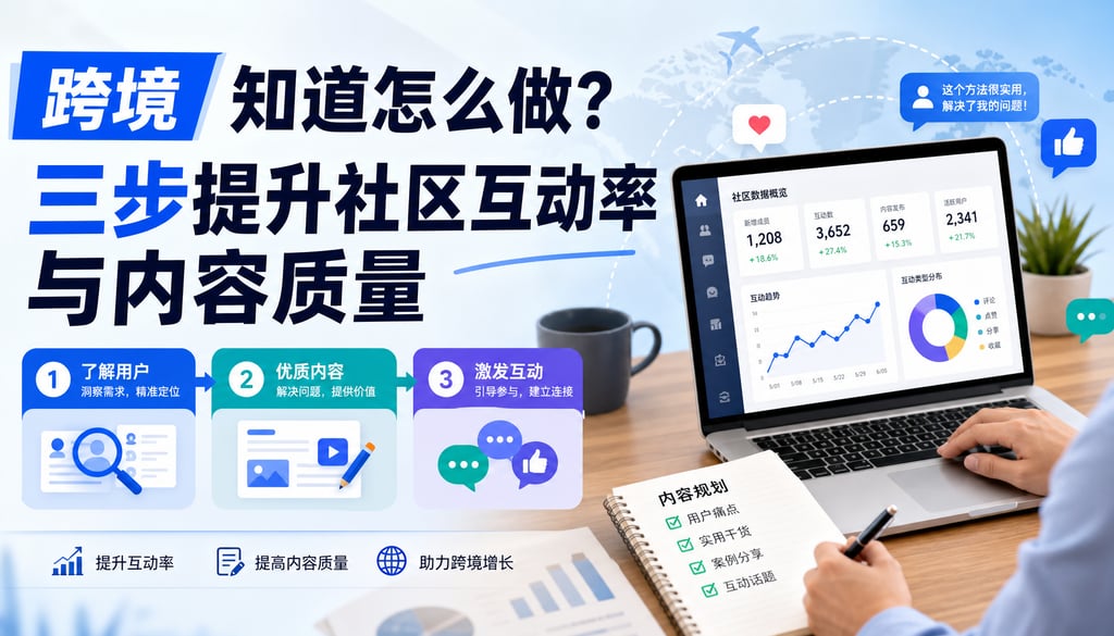 跨境知道怎么做？三步提升社区互动率与内容质量